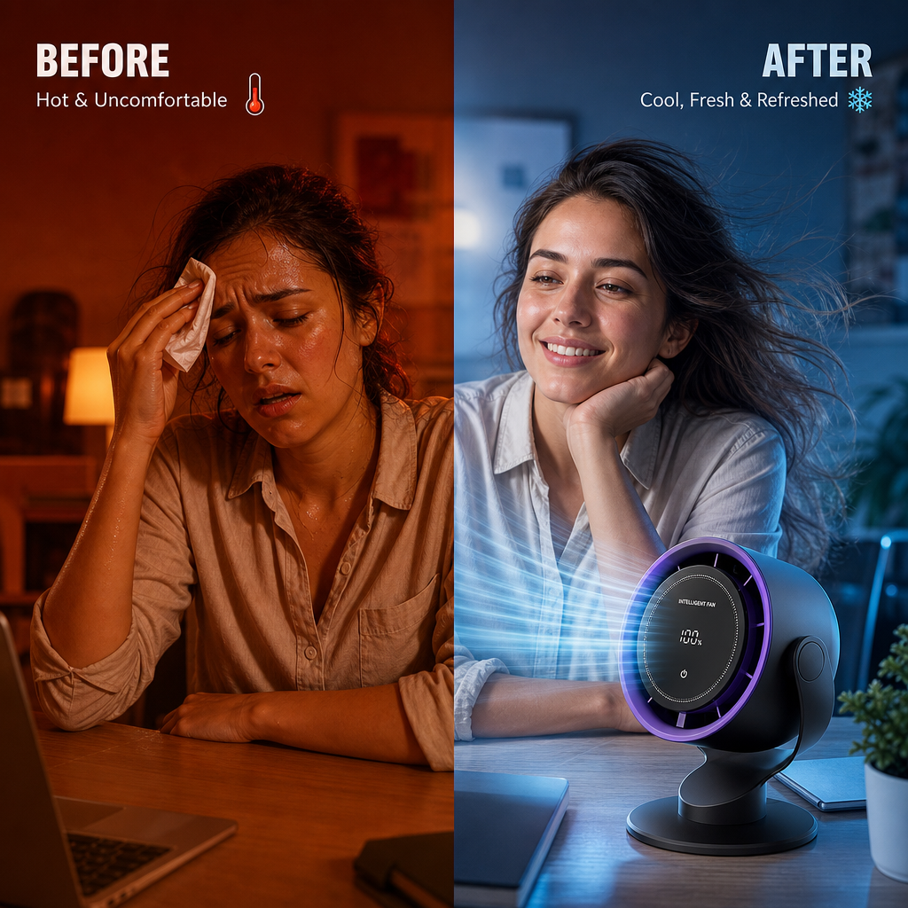 Smart Display Portable Fan
